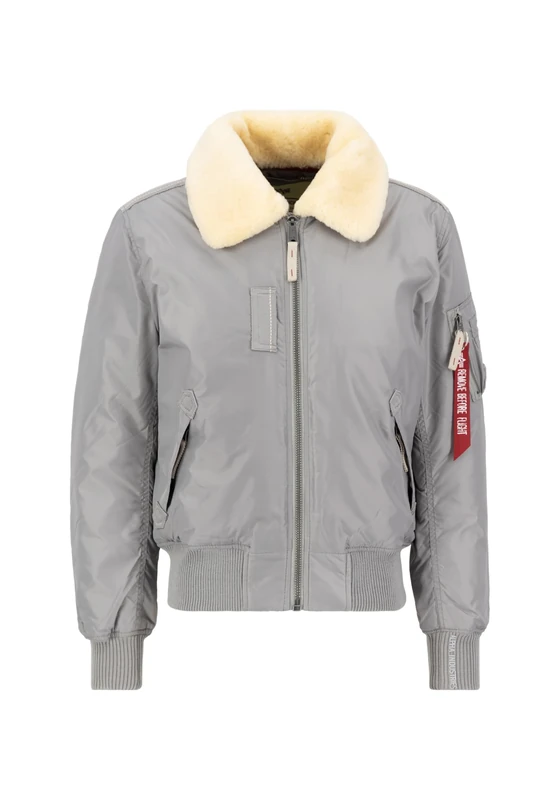 Alpha Industries Men's Injector III Flight Jacket, Silver, Small