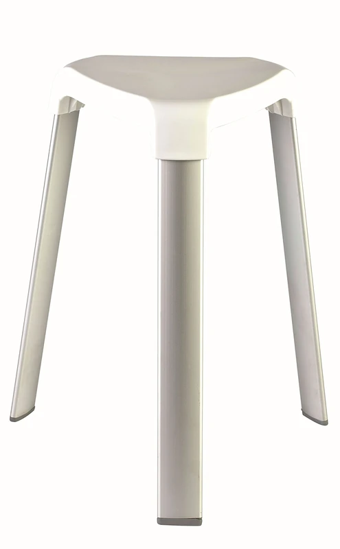 MSV Shower Stool Shower Aid Shower Seat Bathroom Stool Made of Aluminium and Plastic - Image 1