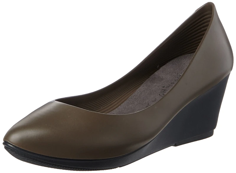 walk&rest walk&rest Wedge Women’s Plateau ballerina pumps, Chestnut, 5.5 UK - Image 1
