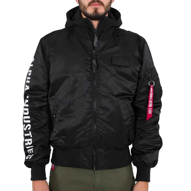 Alpha Industries MA-1 D-Tec SE Bomber Jacket for Men Black/Reflective