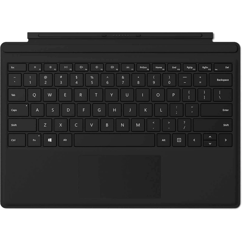 Microsoft Surface Pro Type Cover with Finger Print Reader | Polyurethane Black | Compatible with Surface Pro 7+ - Image 1