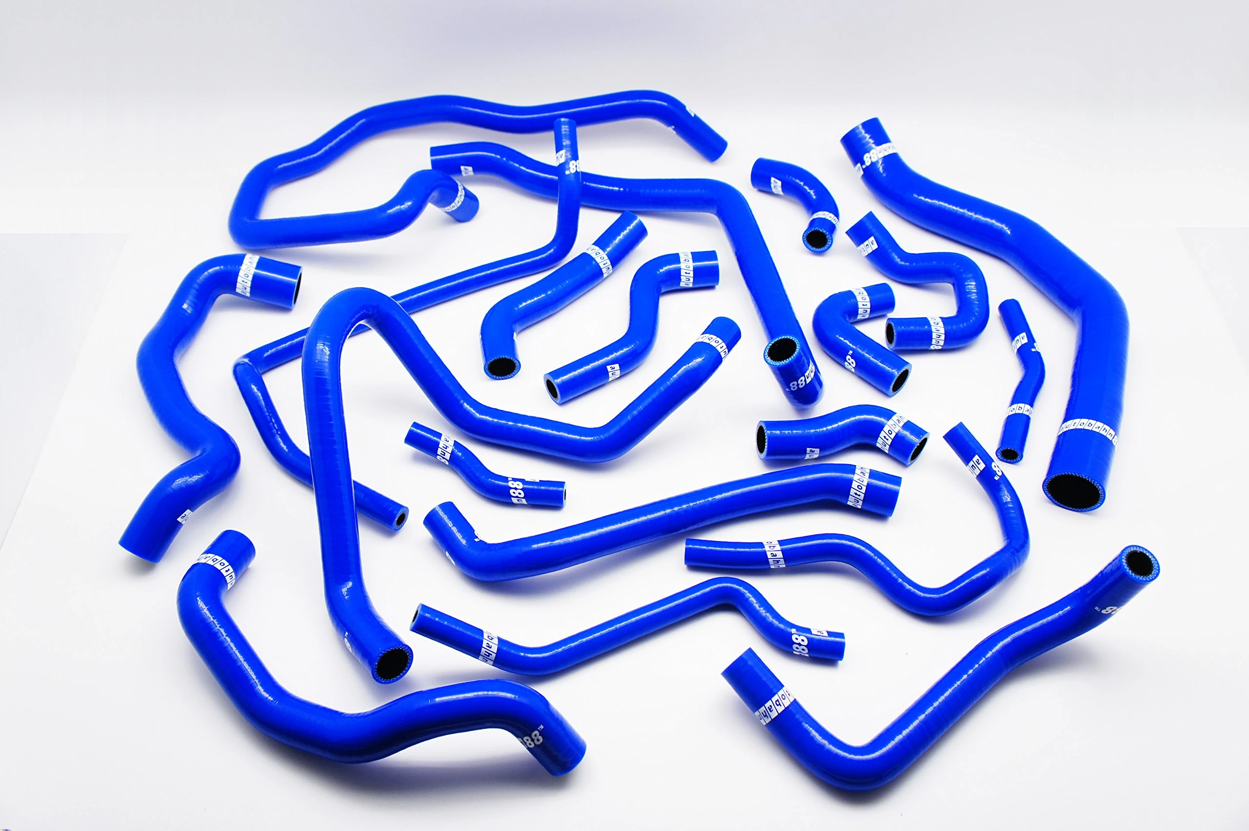 Autobahn88 Radiator Coolant & Heater Silicone Hose Kit, compatible with 2014-2021 Volkswagen VW Golf MK7 GTI/R 2.0 TSI Typ 5G (Blue -with Clamp Set)