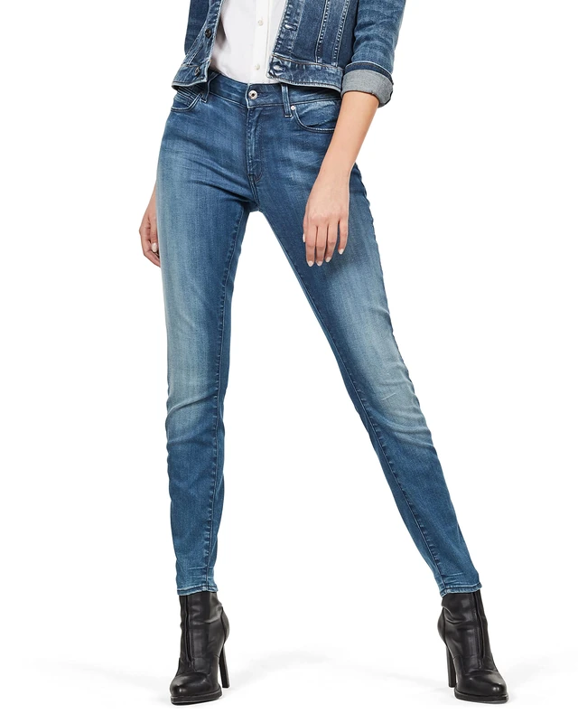 G-Star Women's G-Shape High Super Skinny Jeans, Blue (medium aged D07113-9425-071), 26W / 32L