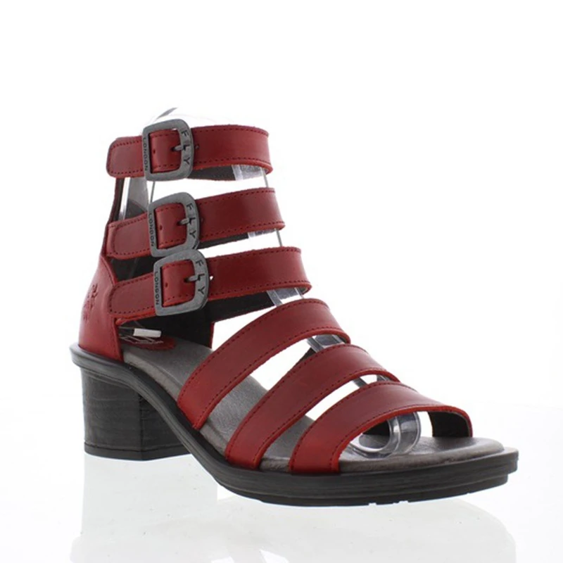 Fly London CEDA182FLY, Mid-Top Women's Fashion Shoes, RED, 4