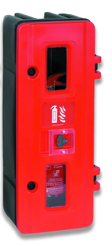 Jonesco HS70K Single Extinguisher Cabinet with Key Lock, 6/9 kg, Red