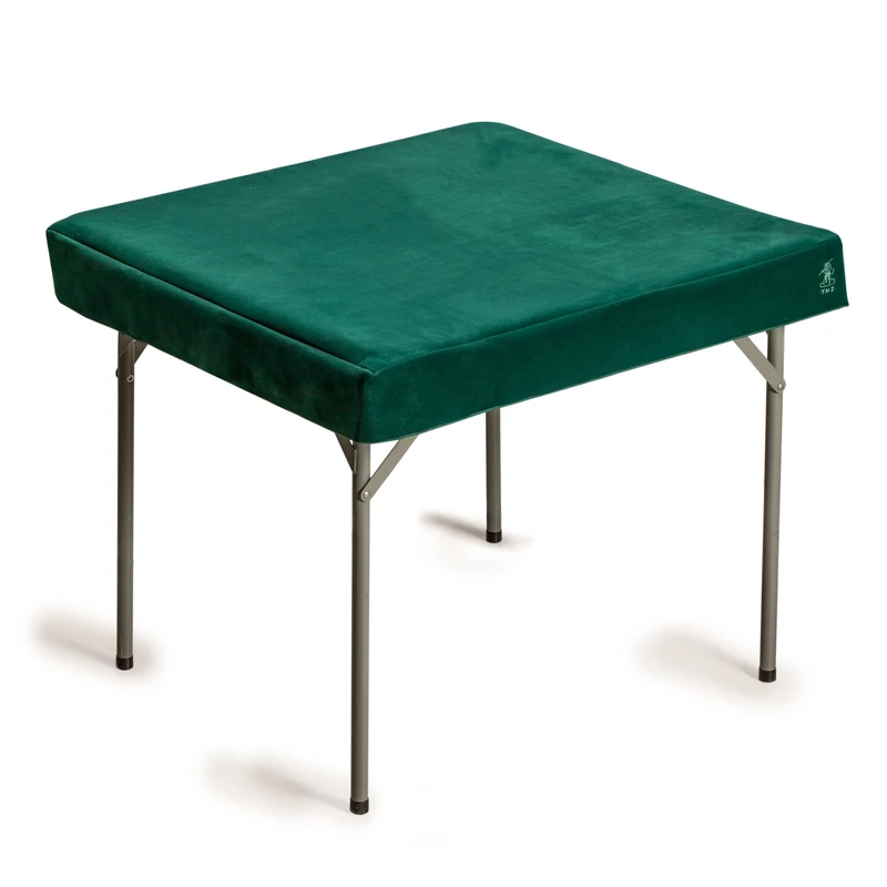 Yellow Mountain Imports Professional Grade Green Square Table Cover - Perfect for Card Games, Mahjong, Dominos, Board Games, and Dice Games - 88.5 x 88.5 centimeters (Table Cover Only) - Image 1