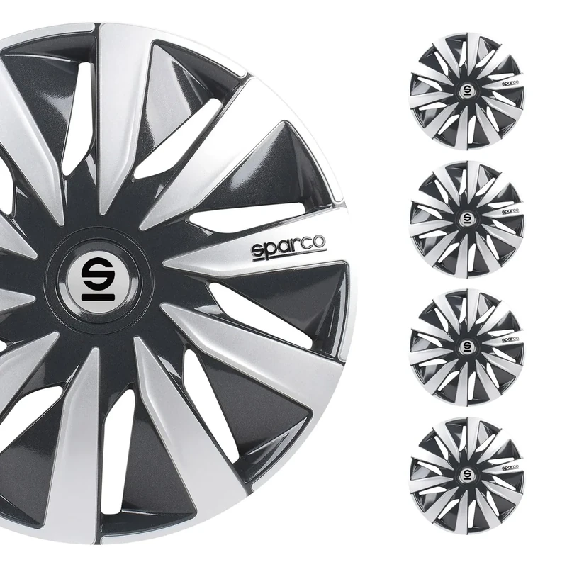 SPARCO SPC1691GRSV Set Sparco wheel covers Lazio 16-inch grey/silver