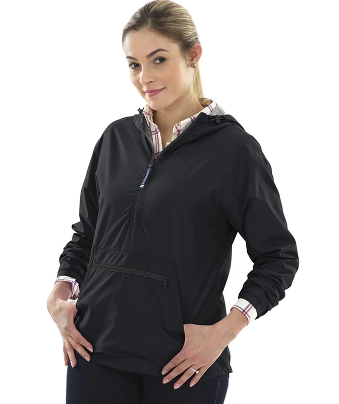 Charles River Apparel Women's Chatham Anorak, Black, M - Image 1