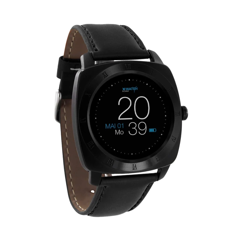 Xlyne NARA XW PRO Smart Watch - Black Chrome Round Design
