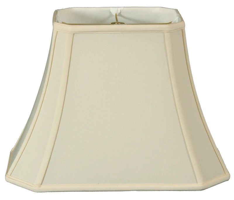 Royal Designs Rectangle Cut Corner Lamp Shade - Eggshell -(5 x 6.5) x (8 x 12) x 10