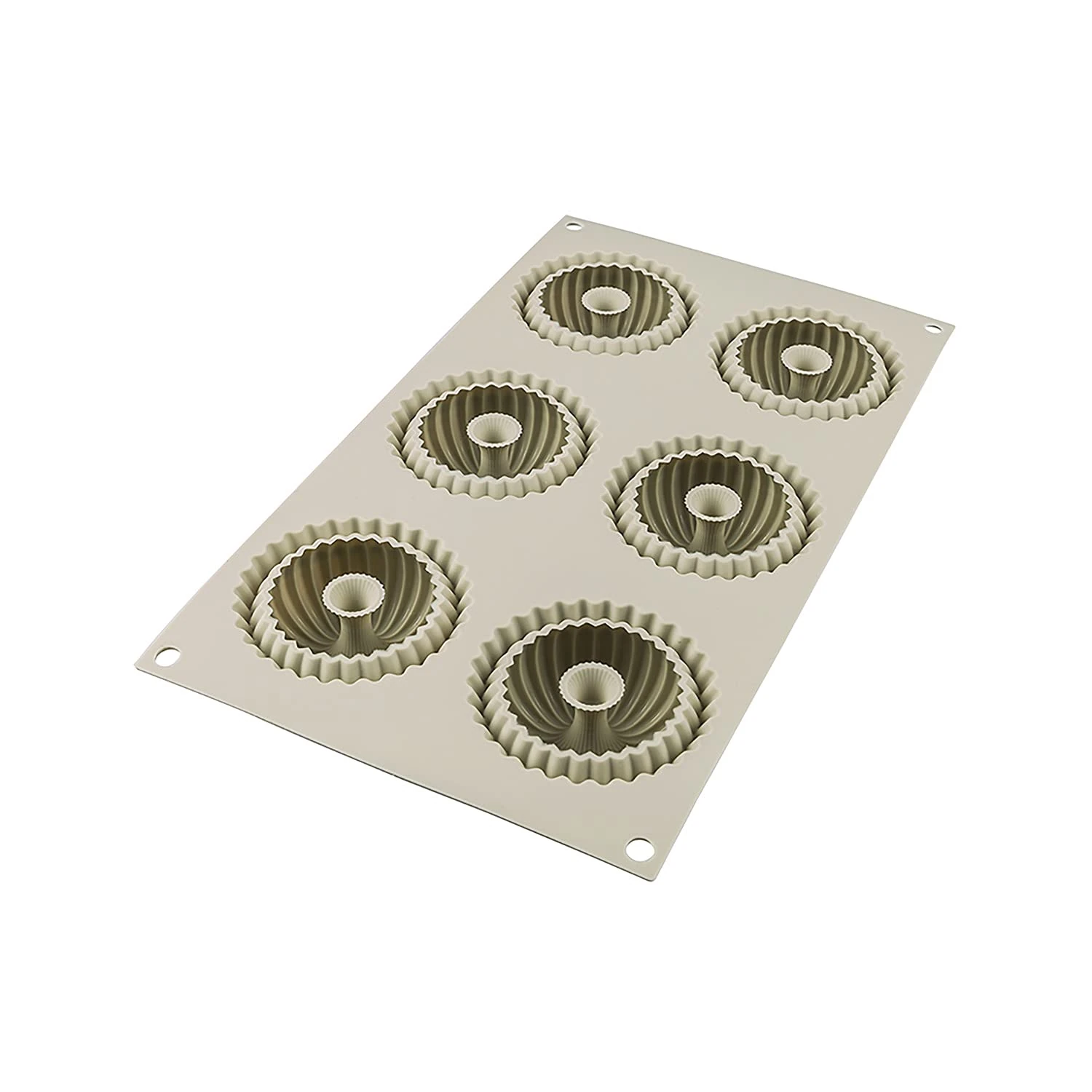 Silikomart | Silicone Mould for Monoportions MINI RAGGIO, Non-stick, Pack of 10 Cake Moulds, Ø 67 h 33 mm Volume: 6 x 85 ml Tot. 510 ml