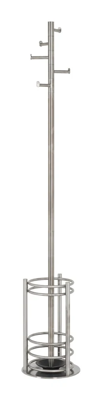 HAKU Möbel Hall-Tree Stainless Steel, Stainless Steel - Size: H 180 cm X Ø 30 cm, Style: Modern