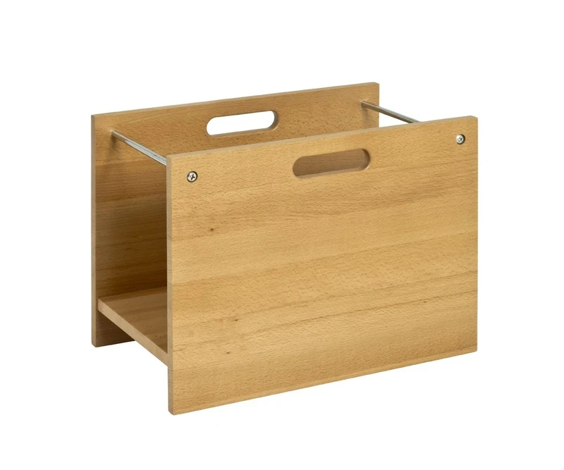 HAKU Möbel Magazine Rack Beech, Solid Wood - Size: W 40 cm X H 30 cm X D 25 cm, Style: Modern