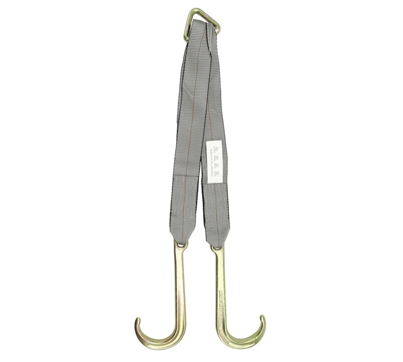 Abschleppgurte V Trensenzaum 7,6 x 61 cm mit 38,1 cm 5400 WLL mit J Haken oder RTJ Cluster Haken 3" x 24" w/J Hook