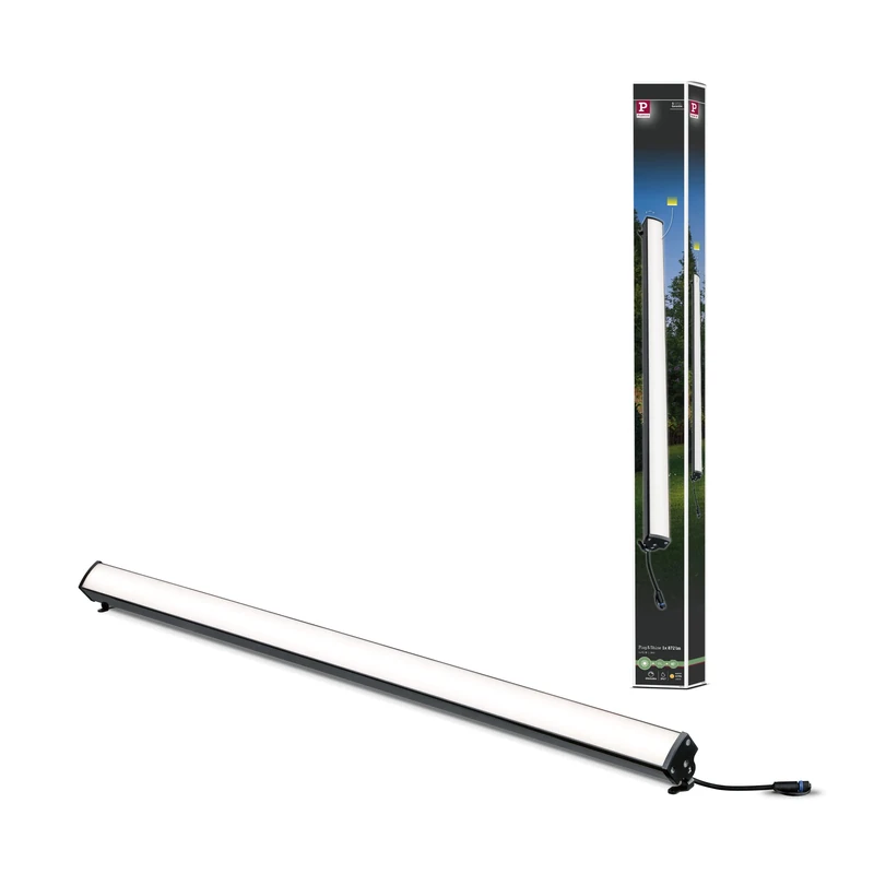 Paulmann 939.22 Plug & Shine Outdoor Garden Light - Waterproof LED Landscape Lighting for Ground Mounting Hedges & Fences - Aluminium IP67 24V 3000k 8W Warm White Outdoor Light