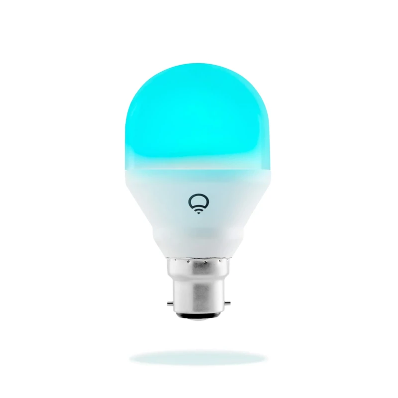 LIFX Mini [B22 Bayonet Cap] Wi-Fi Smart LED Light Bulb, Adjustable, Multicolour, Dimmable, No Hub Required, Compatible with Alexa, Apple HomeKit and the Google Assistant, 1 Count (Pack of 1)