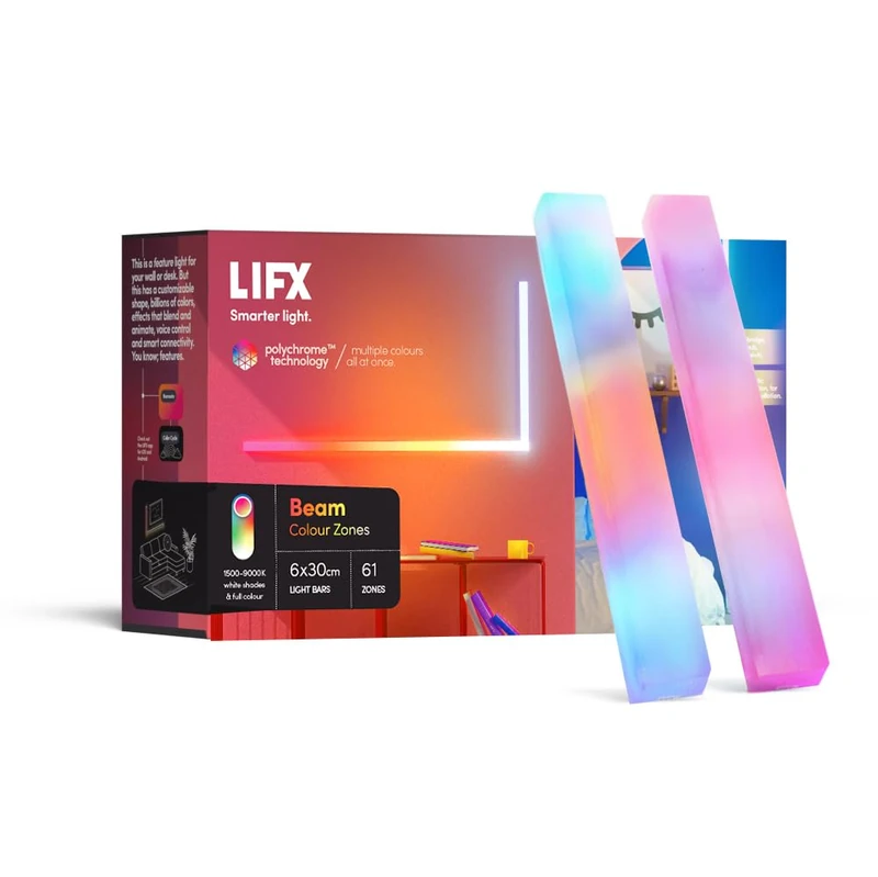 LIFX Beam Kit (International) Adjustable, Multicolour, Dimmable, No hub required, Compatible with Alexa, Apple HomeKit and Google Assistant, 34W - Image 1