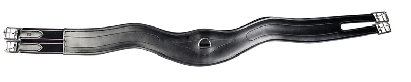 HKM 4057052241611 Leather Saddle Girth Curved 9100 Black 120