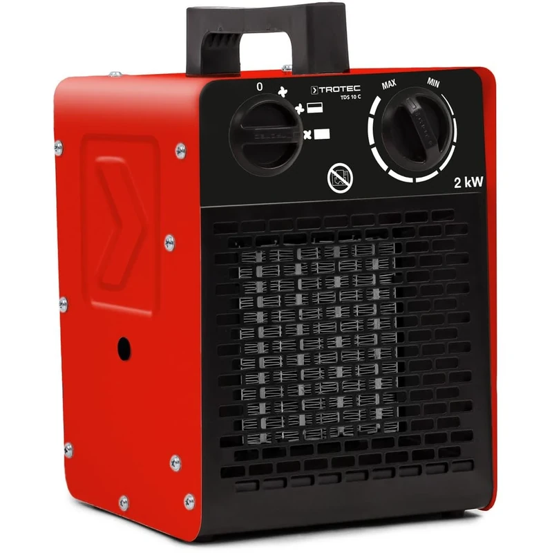 TROTEC TDS 10 C Ceramic Fan Heater, 2 kW Heating Power with 2 Heating Levels