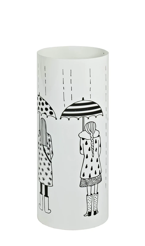 HAKU Möbel Umbrella Stand White, Metal - Size: H 45 cm X Ø 18 cm, Style: Modern