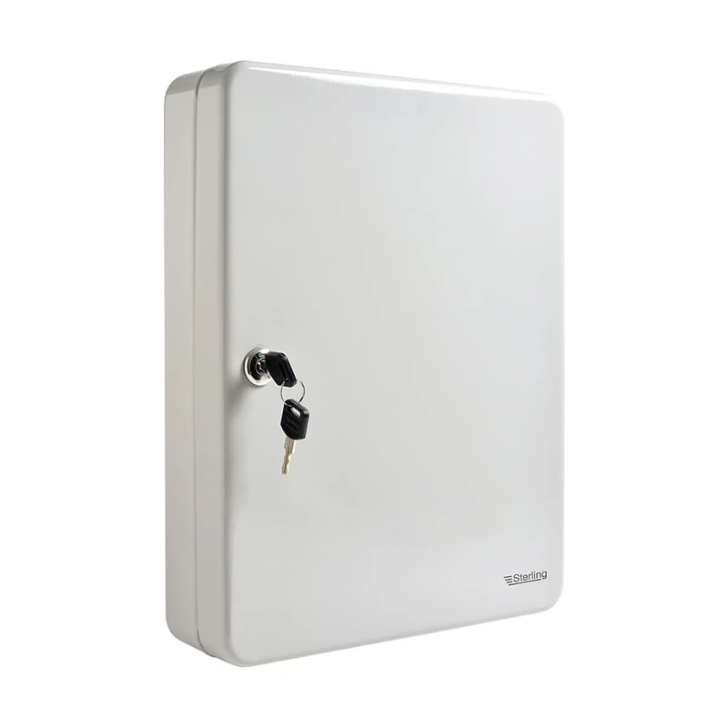 Sterling KC140 Locking Key Cabinet, Grey, 140 Hooks