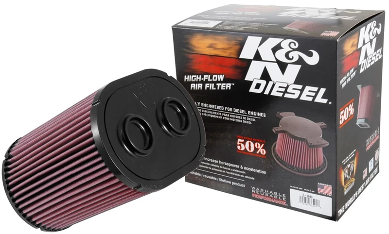 K&N Replacement air filter compatible with Ford F250/F50/F450/F550 Super Duty 6.2/6.7D 2017- (E-6044)