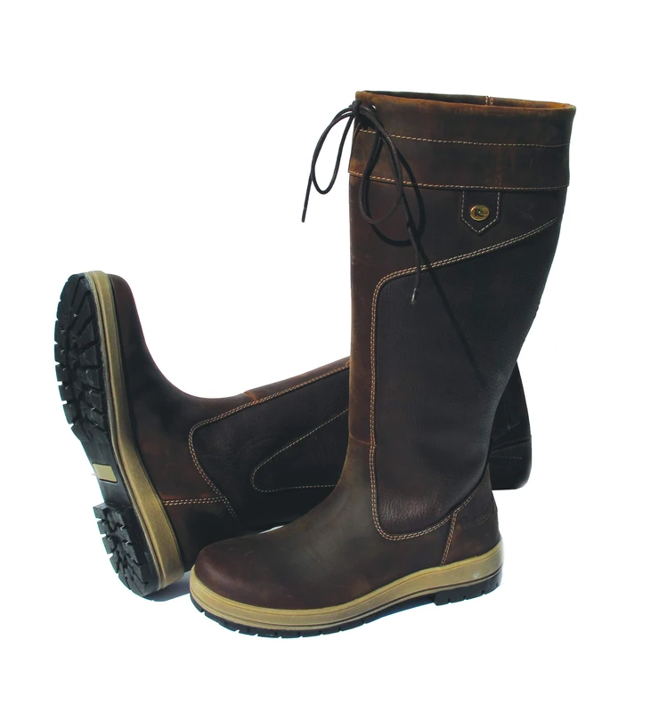 Rhinegold Unisex-Adult Elite Waterproof Vermont Boots-Wide Leg-7 (41)-Brown, Size 7 (EU41)