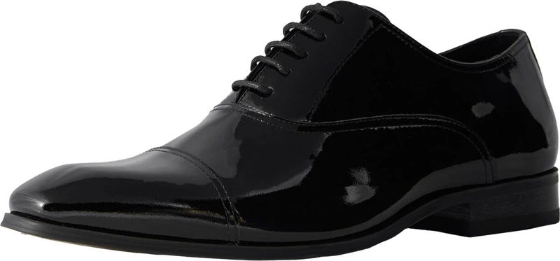 Florsheim Men's Tux Cap Toe Oxford, Black, 12 UK