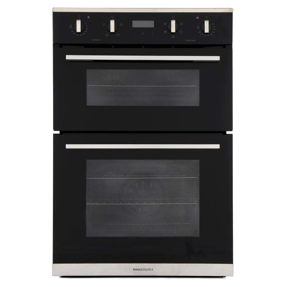 Rangemaster RMB9045BL/SS Electric Double Oven - Black & Stainless Steel