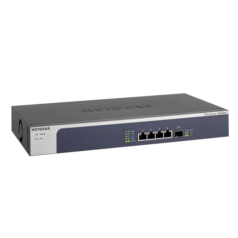 NETGEAR 5 Port 10GB Switch (XS505M) | Multi-Gigabit Ethernet Switch | 1 x 10G SFP+ Port | Desktop or Rackmount, and ProSAFE Lifetime Protection