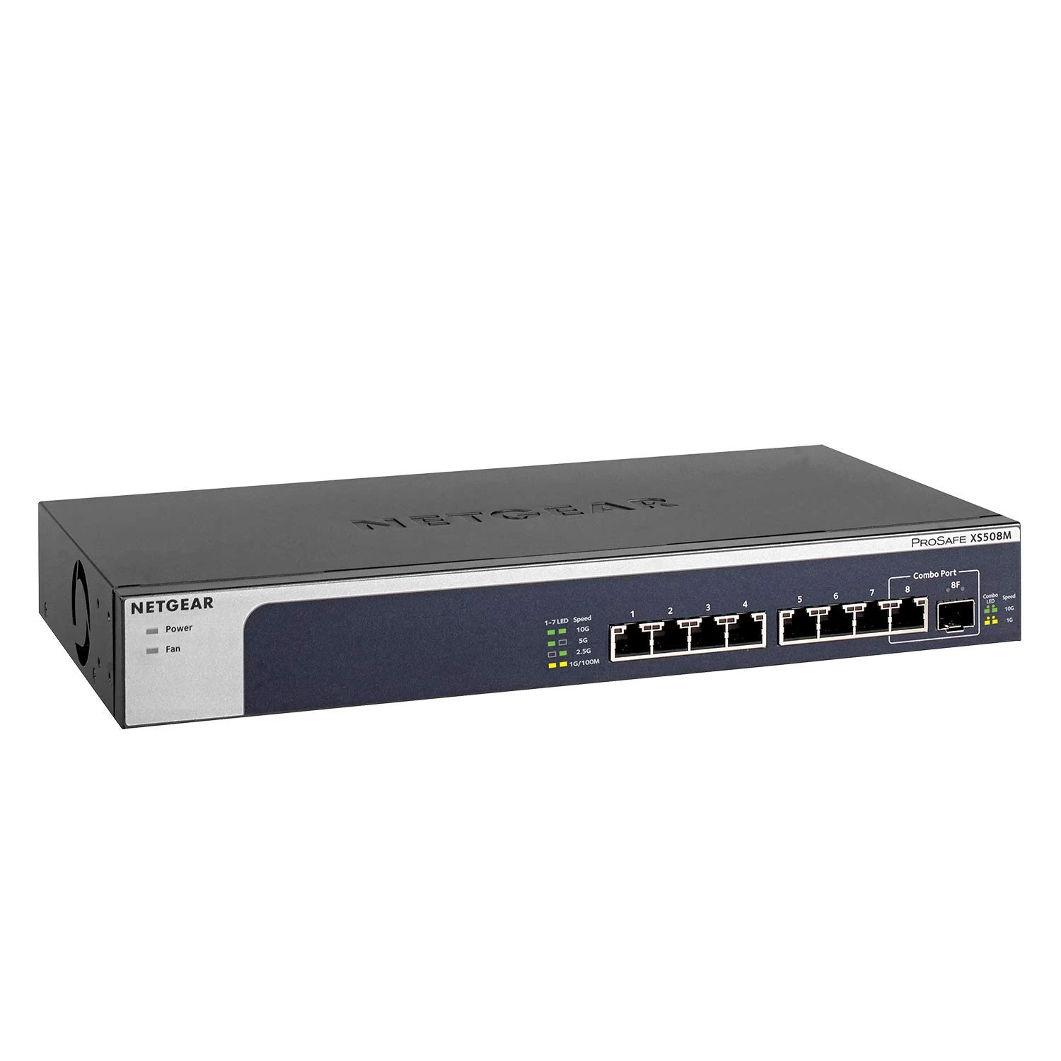 NETGEAR 8 Port 10GB Switch (XS508M) | Multi-Gigabit Ethernet Switch | 1 x 10G SFP+ Port | Desktop or Rackmount, and ProSAFE Lifetime Protection