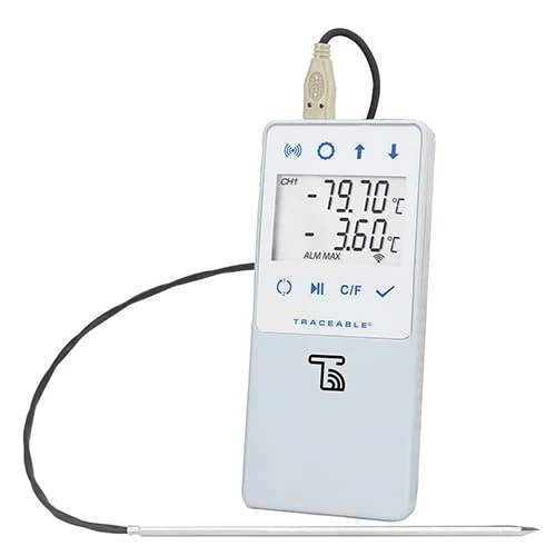 Traceable Ultra-Low Temperature Wi-Fi Data Logger with TraceableLIVE Cloud Service; 1 Probe
