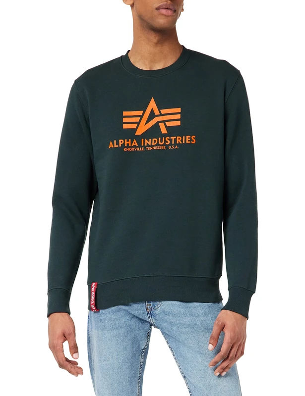 Alpha Industries Basic Hoody Hooded Sweat for Men Dark Petrol