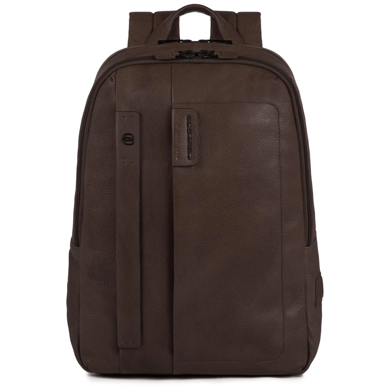 Piquadro CA3869P15S Unisex Leather Laptop Backpack - Brown