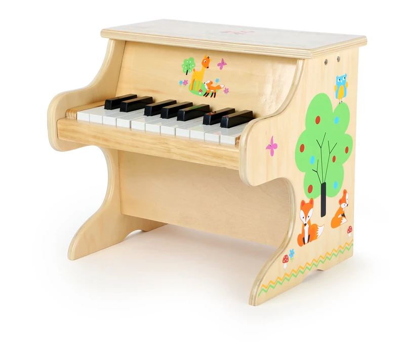 Small Foot 10724 Piano Little Fox, made of wood, children's instrument with a scale for a first musical experience