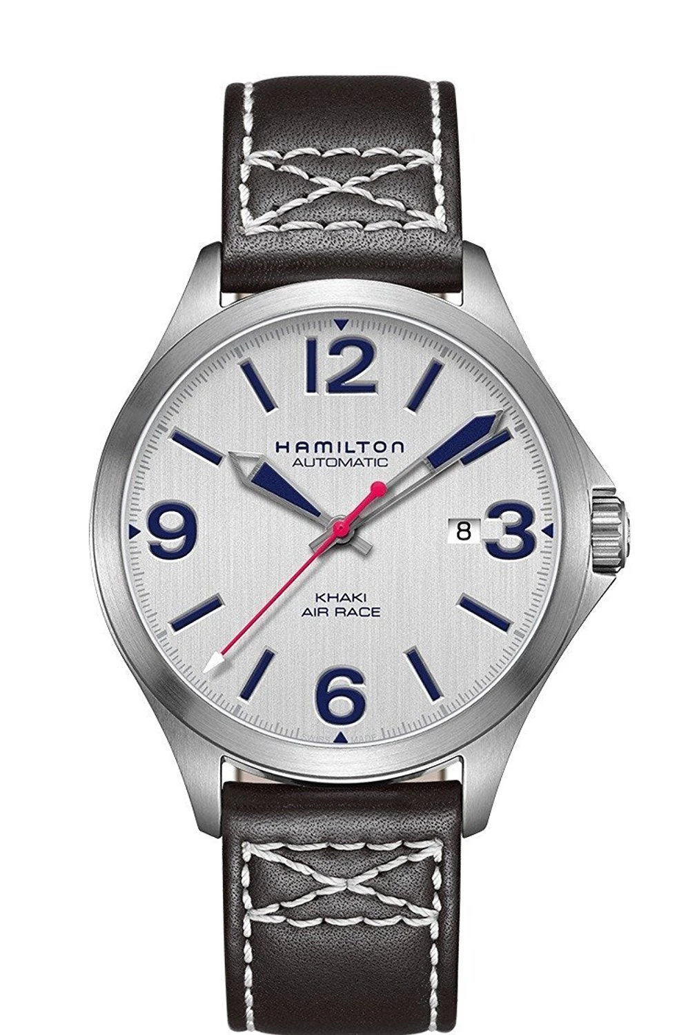 Hamilton Khaki Aviation Air Race Silver Dial Men's Leather Watch H76525751