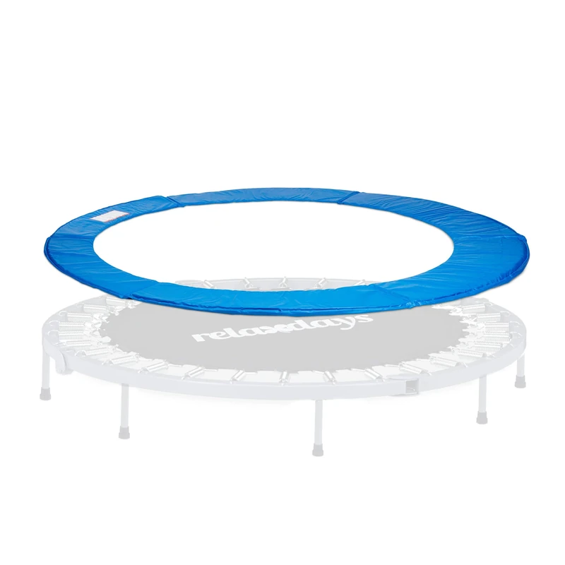 Relaxdays Trampoline Edge Cover, Shock Cover, Trampoline Accessory, 30 cm Wide, PVC, 244 cm Diameter, Blue