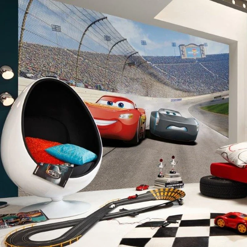 Komar 8-403 Cars 3 Curve Mural Wallpaper, Multi-Colour, 368 x 254 cm
