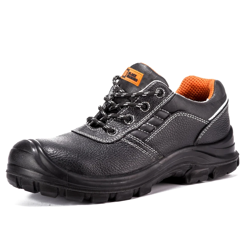 Black Hammer Mens Leather Safety Trainer Work Shoes Non Metal Lightweight Composite Toe Cap Kevlar Midsole Ankle Hiker S3 SRC 2252 (13 UK) Black