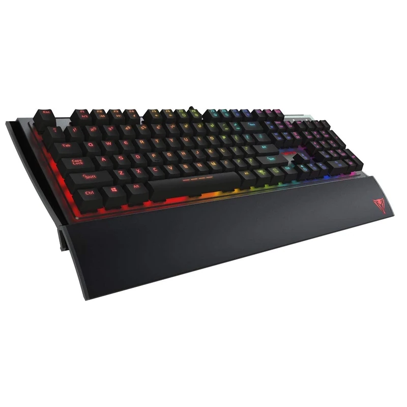 Patriot Viper Gaming V760 Mechanical RGB Illuminated Gaming Keyboard - Kailh Brown Switches, 104-Standard Keys, Removable Magnetic Palm Rest, UK Layout - PV760MBUMXGM
