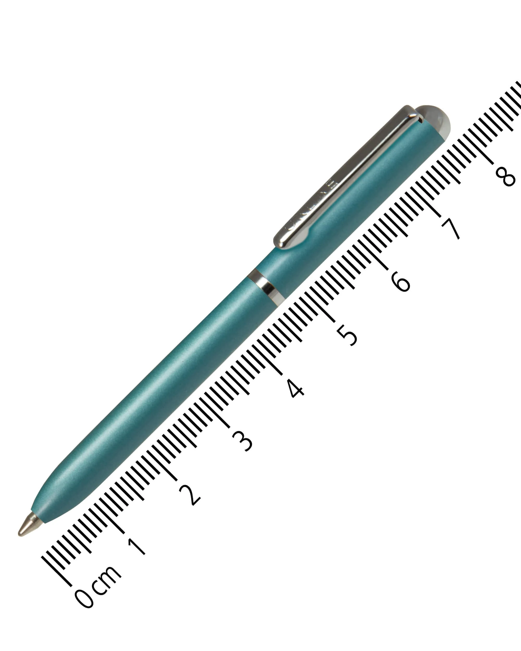 Online mini twist ballpoint pen Turquoise with metal clip standard pen refill small pens for the purse 8 cm length, fits into wallets & small bags biro with blue writing color