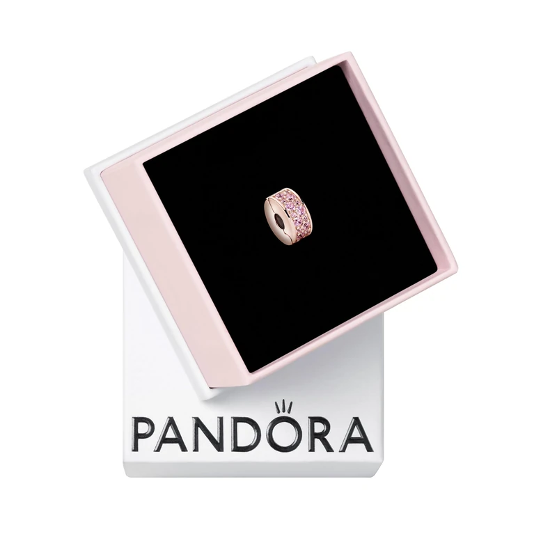 Pandora Rosafarbener Pavé-Clip 781817PCZ Pendant