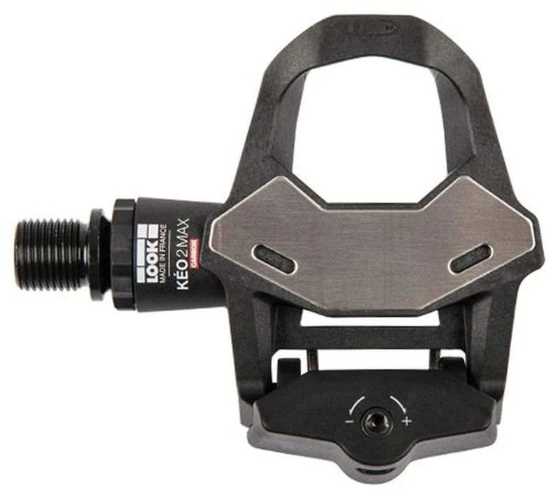 LOOK Cycle - KEO 2 Max Carbon Bike Pedals - Large 500mm² Contact Area - Full Power Transfer - Ultra Lightweight Pedals, Carbon Body - Adjustable Tension