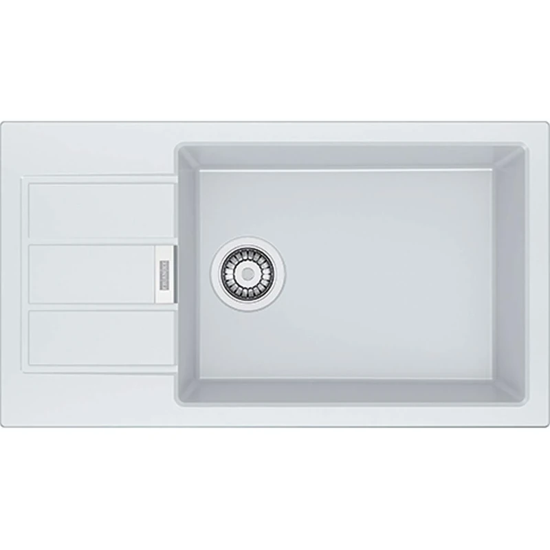 Franke 114.0496.097 Granite Kitchen Sink with a Single Bowl, White Polar