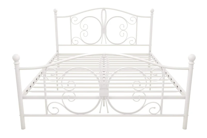 DHP Bombay Metal Bed White King