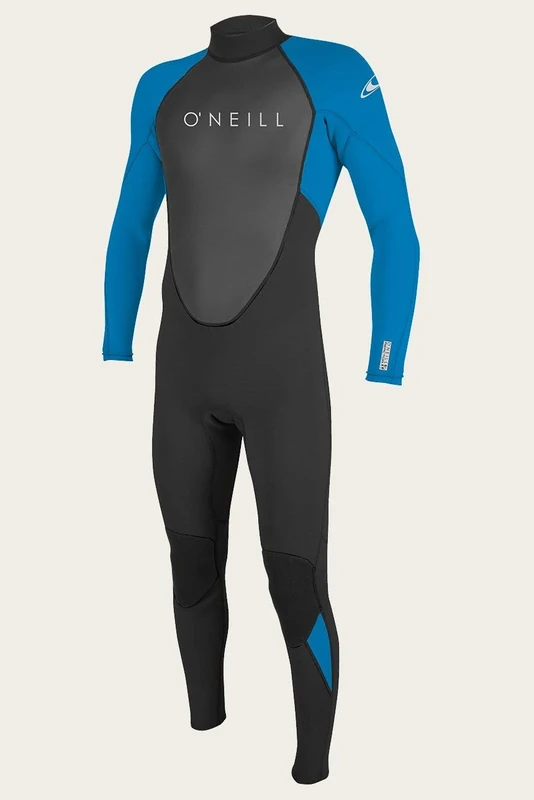 O'Neill Men's Reactor II 3/2mm Back Zip Full Wetsuit, Black/Ocean, Small
