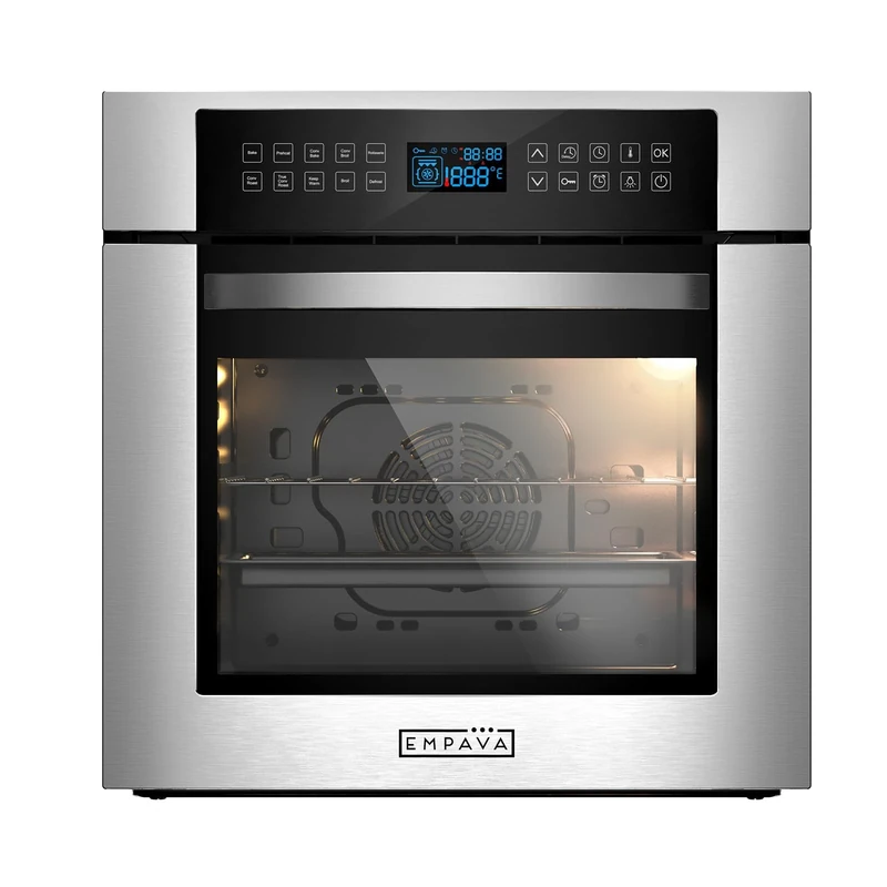 Empava 72L Electric Built In Single Oven - Stainless Steel with Fan and Grill