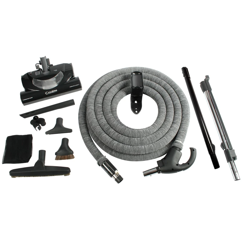 Cen-Tec Systems 92938 Central Vacuum CT20DXQD Kit with 35' DC Hose, Polypropylene (PP), Black