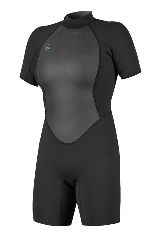 O'Neill Womens Reactor II 2mm Back Zip Shorty Wetsuit - Black - Easy Stretch