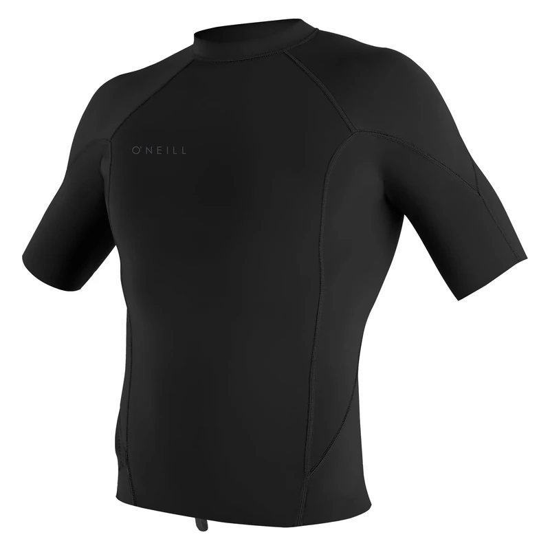 O'Neill Wetsuits Men's Reactor-2 1mm Short Sleeve Top, Black, Large